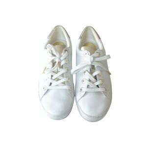 Michael Kors White & Gold Tennis Shoes Size 6